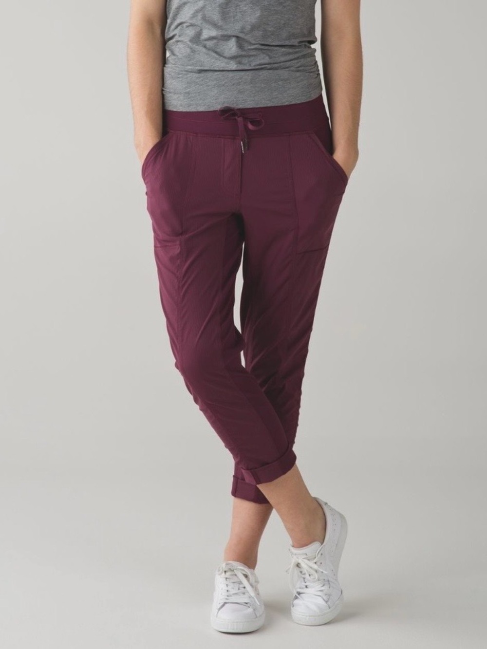 Lululemon Street To Studio Pant II, Unlined, Red Grape Burgundy, Size 8